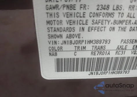 2017 Infiniti Qx50 from USA, damaged, VIN JN1BJ0RP1HM389793